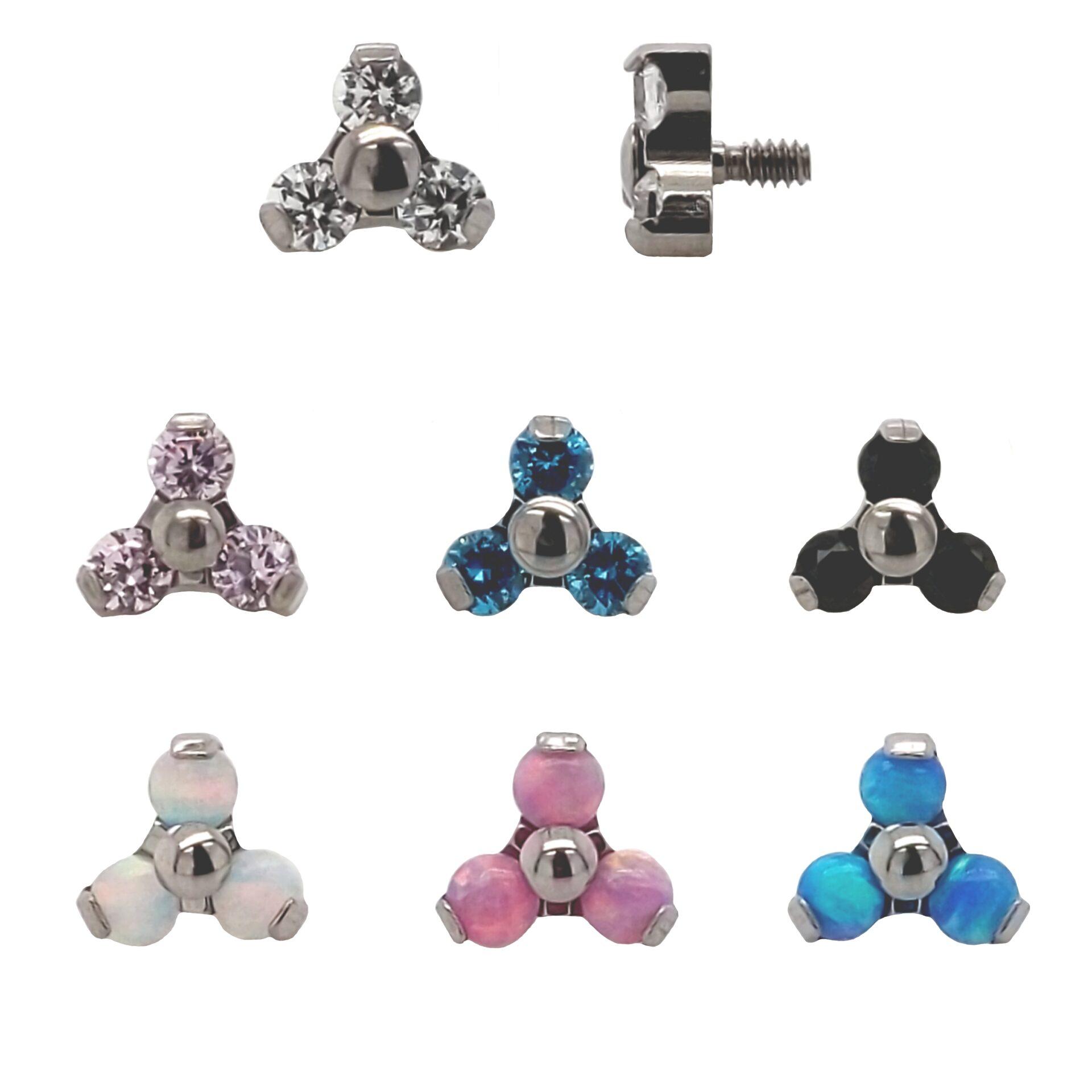 Internally Threaded Trinity End - Element Body Jewelry